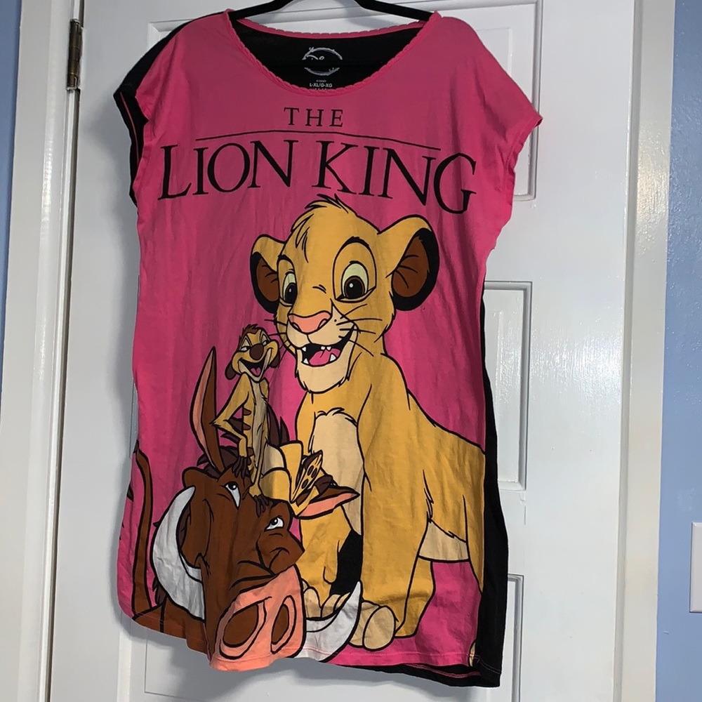 Large / XL Disney The Lion King 100% cotton nightgown sleep pajama shirt dress